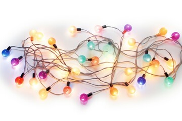 Poster - A whimsical arrangement of multicolored string lights, casting a playful and festive ambiance
