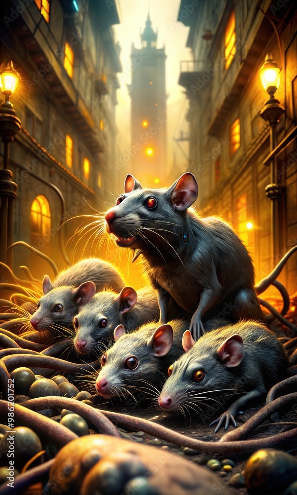 Chilling Halloween Rat Graphic Resource for Spooky Halloween background ...