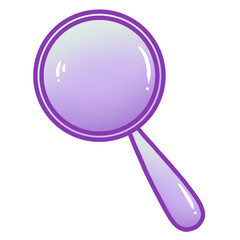 Purple magnifying glass icon