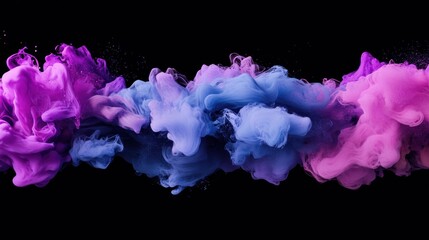 Poster - Abstract Swirling Ink in Vibrant Colors