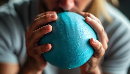 Hands gripping a stress ball, representing effective stress management techniques