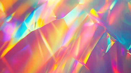 Wall Mural - Abstract holographic iridescent background with blurred colors and light reflections.