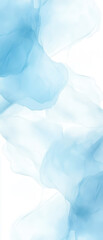 Wall Mural - a blue and white watercolor painting with a blue sky and white clouds