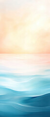 Wall Mural - a beautiful ocean scene with a bright orange and yellow sky