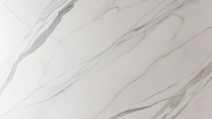 Close-up of polished white marble surface with flowing gray veins, smooth texture showcasing luxurious quality, clean and sophisticated aesthetic, generative AI