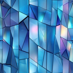 Canvas Print - Abstract blue glass panels