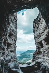 Poster - View from Inside a Rock Formation