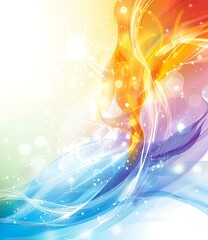 Wall Mural - Abstract Colorful Swirling Background With Sparkles