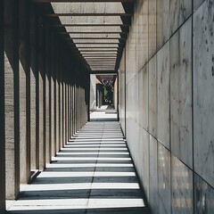 Poster - Sunlight Shining Through a Covered Walkway