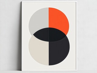 Poster - Modern Abstract Shapes with Bold Color Contrast