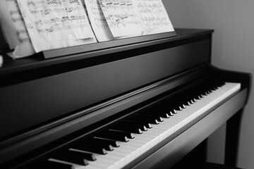 close-up of a piano keyboard fragment