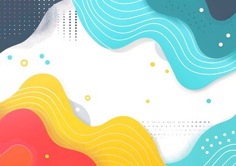 Sticker - Abstract Colorful Wavy Background Design