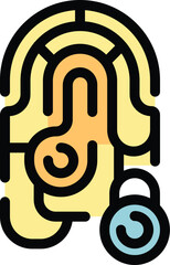 Poster - Fingerprint lock system accessing personal data with secure authentication for privacy protection