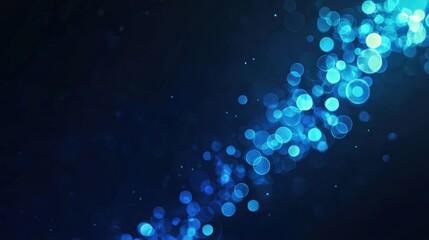 Abstract blue bokeh lights