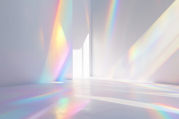 Sticker - background. Prism reflecting colorful light background wall