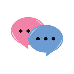 Poster - Chat bubble icon isolated on white background for your web and mobile app design, Chat bubble logo concept. Speech bubble icon. 
