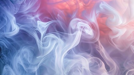 Sticker - Abstract Smoke Swirls in Pink and Blue