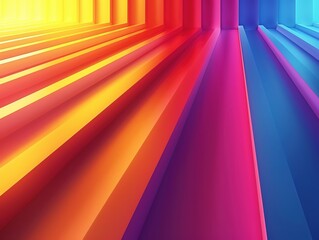Poster - Vibrant abstract background with dynamic lines showcasing a spectrum of colors in a stunning visual display.