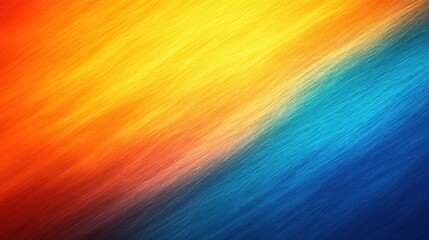 Poster - Vibrant abstract gradient with warm orange and cool blue tones on a soft texture.