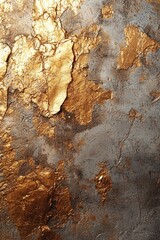 Poster - Gold leaf on textured wall