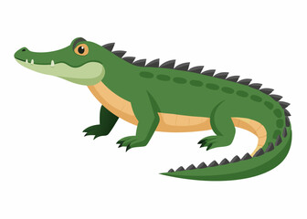 Sticker - realistic image of crocodile illustration