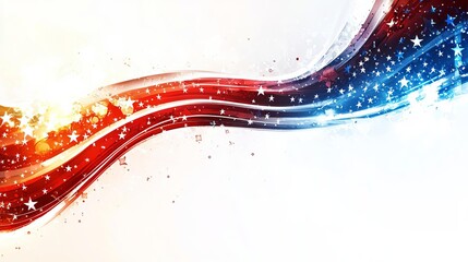 Poster - An American flag background with a white gradient in the center
