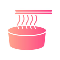 Wall Mural - noodles gradient icon