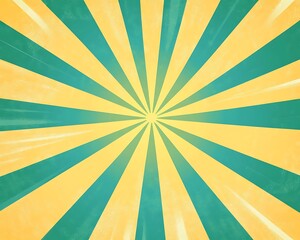 Wall Mural - teal and yellow sunshine spiral sunburst background. Abstract burst wallpaper for business website