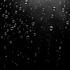 Poster - Water droplets on black