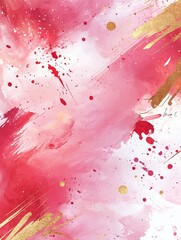 Sticker - Pink and gold abstract art