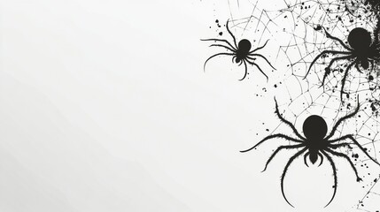 Detailed close-up of a spider navigating its intricate web in a cool-toned environment
