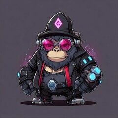 Sticker - Cool Gorilla in Sunglasses