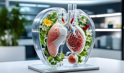 Poster - Innovative 3D Printed Organs for Medical Transplants, showcasing advanced technology in regenerative medicine and organ replacement solutions.