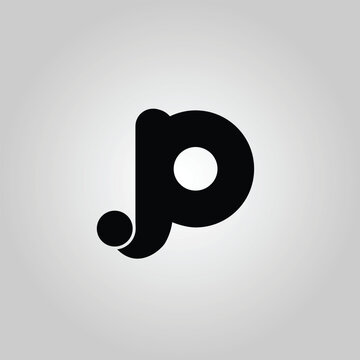 Abstract letter JP logotype. Modern logo idea sign. Universal emblem vector icon.