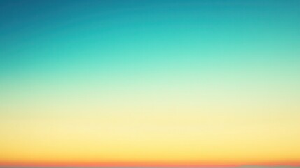 Wall Mural - Clear sky with a gradient from light blue to warm yellow at the horizon