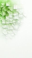 Poster - Abstract green and white geometric pattern