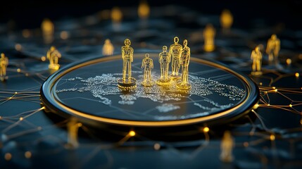 Poster - Futuristic blockchain network design, interconnected nodes, vibrant colors, digital landscape, representing advanced technology and innovation.