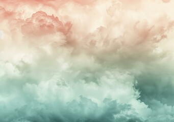 Poster - Abstract Cloud Background With Pastel Colors