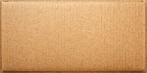 Highly detailed eco-friendly brown paper carton with textured beige recycled cardboard sheet background