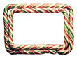 © MihaForPeace - Horizontal frame made of red and green candy cane isolated on transparent background