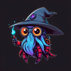 Wall Mural - Magical Octopus Wizard