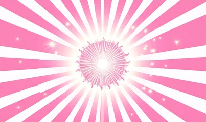 Wall Mural - abstract pink, and white sunburst background