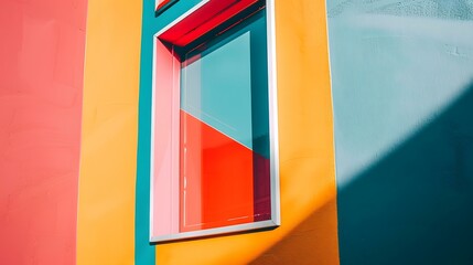 Poster - Colorful Wall With Window