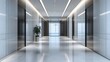 © vanilnilnilla - Elegant Modern Architectural Hallways with Minimalist Glass Walls and Lighting
