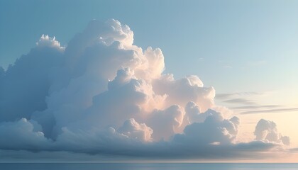 Tranquil minimalist clouds for a calming wallpaper background