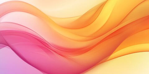 Canvas Print - Abstract Yellow and Pink Waves Background