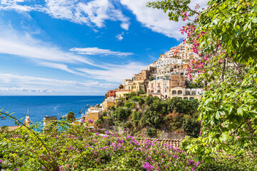 Wall Mural - Blick auf Positano an der Amalfiküste in Italien