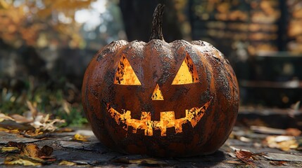 A Halloween pumpkin PNG with a cute and playful design, ideal for kids