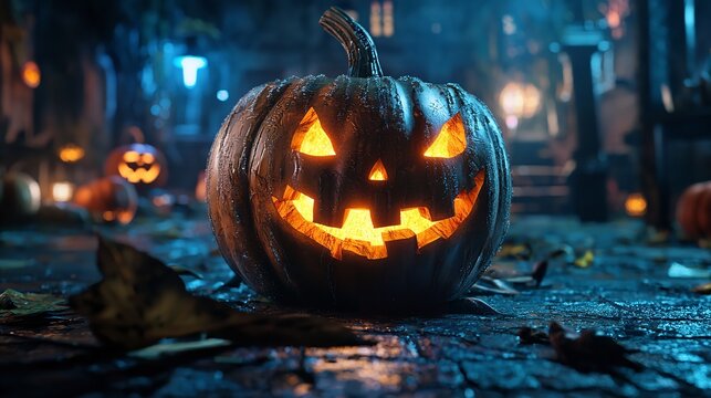 A Halloween pumpkin PNG with a cute and playful design, ideal for kids