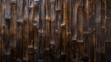 Wall Mural - Dark Brown Bamboo Wood Texture